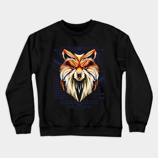 Fox Wise Furry Cartoon Animal Crewneck Sweatshirt by BakaOutfit